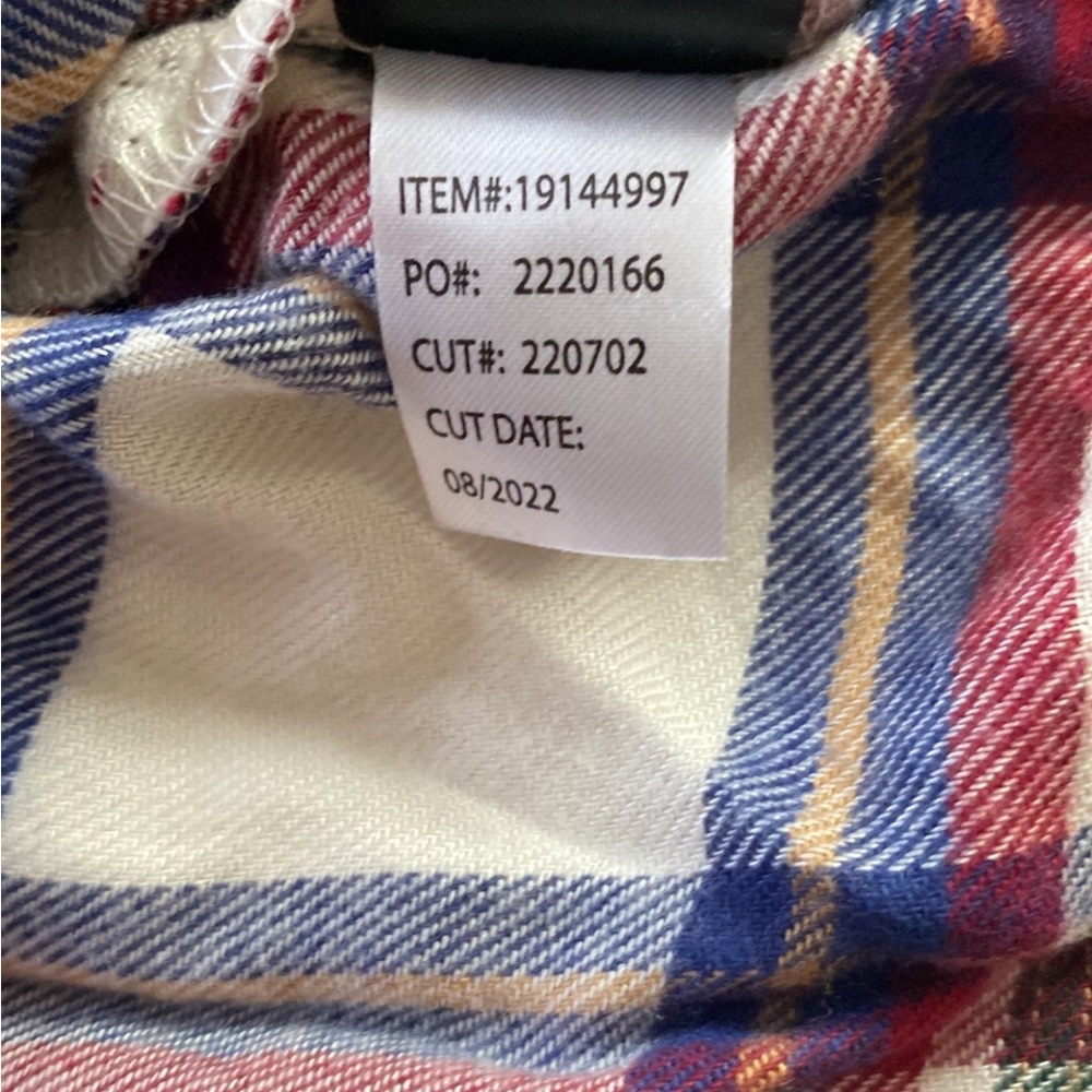 NWT Torrid cream button  up plaid long sleeve top size large - Picture 8 of 10